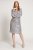 Ulla Popken 804863 Robe à sequins à col V Argent - Robes de soirée - Robes de soirée en grandes tailles