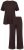 Ulla Popken 806944 Pyjama à manches courtes Marron - Pyjamas/vêtements de détente - 