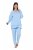 Ulla Popken 810592 Pyjama en dentelle Bleu clair - Pyjamas/vêtements de détente - 