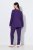 Ulla Popken 812441 Pyjama à manches longues en dentelle Bleu roi - Pyjamas/vêtements de détente - 