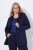 Ulla Popken 812754 Blazer en jersey punto di Roma Bleu marine - Blazers - Vestes blazer pour femme, grandes tailles