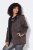 Ulla Popken 812880 Veste en maille polaire avec polaire teddy Taupe - Vêtements en laine polaire - 