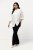 Ulla Popken 813306 Pantalon de tailleur large à taille élastique Bleu marine - Pantalons en tissu - Pantalons larges femme grande taille
