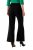 Ulla Popken 813306 Pantalon de tailleur large à taille élastique Noir - Pantalons en tissu - Pantalons larges femme grande taille