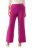 Ulla Popken 813306 Pantalon de tailleur large à taille élastique Magenta - Pantalons en tissu - Pantalons larges femme grande taille