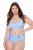 Ulla Popken 815268 Culottes à rayures Bleu clair - Culottes - 