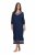 Ulla Popken 815333 Chemise de nuit Bleu marine - Chemises de nuit - 