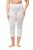 Ulla Popken 815580 Legging collant 3/4 avec protection des cuisses 80 den Blanc - Collants & chaussettes - 