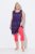 Ulla Popken 815580 Legging collant 3/4 avec protection des cuisses 80 den Rouge clair - Collants & chaussettes - 