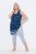 Ulla Popken 815580 Legging collant 3/4 avec protection des cuisses 80 den Bleu clair - Collants & chaussettes - 
