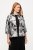 Ulla Popken 816673 Blazer oversize en jacquard manches 3/4 Noir - Blazers - Vestes blazer pour femme, grandes tailles