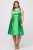 Ulla Popken 817135 Robe de soirée trapèze à col V Vert - Robes de soirée - Robes de soirée en grandes tailles