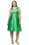 Ulla Popken 817135 Robe de soirée trapèze à col V Vert - Robes de soirée - Robes de soirée en grandes tailles