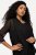 Ulla Popken 817211 Veste oversize en mousseline à col châle Noir - Vestes - Vestes grande taille pour femme