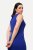 Ulla Popken 817591 Robe en maille à col V Bleu - Robes en maille - 