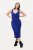 Ulla Popken 817591 Robe en maille à col V Bleu - Robes en maille - 