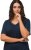 Ulla Popken 819289 Chemise de nuit à manches courtes lot de 2 Bleu marine - Chemises de nuit - 