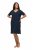 Ulla Popken 819289 Chemise de nuit à manches courtes lot de 2 Bleu marine - Chemises de nuit - 