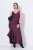 Ulla Popken 820341 Robe en satin sans manches à col V Bordeaux - Robes de soirée - Robes de soirée en grandes tailles