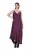 Ulla Popken 820341 Robe en satin sans manches à col V Bordeaux - Robes de soirée - Robes de soirée en grandes tailles