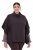 Ulla Popken 820620 Pull poncho à col roulé Brun acajou - Ponchos & capes - 