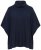 Ulla Popken 820620 Pull poncho à col roulé Bleu marine - Ponchos & capes - 