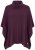 Ulla Popken 820620 Pull poncho à col roulé Prune - Ponchos & capes - 