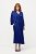 Ulla Popken 821110 Robe en satin à manches courtes et col V Bleu marine - Robes de soirée - Robes de soirée en grandes tailles
