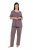 Ulla Popken 821244 Pyjama à pois Marron - Pyjamas/vêtements de détente - 