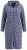 Ulla Popken 821543 Peignoir en éponge rayé Anthracite - Robes de chambre & peignoirs - 