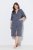 Ulla Popken 821543 Peignoir en éponge rayé Anthracite - Robes de chambre & peignoirs - 