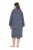 Ulla Popken 821543 Peignoir en éponge rayé Anthracite - Robes de chambre & peignoirs - 