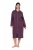 Ulla Popken 821543 Peignoir en éponge rayé à fermeture éclair Marron - Robes de chambre & peignoirs - 