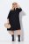 Ulla Popken 823290 Robe mi-longue à col V Noir - Robes midi - Robes mi-longues pour femmes rondes