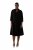 Ulla Popken 823290 Robe mi-longue à col V Noir - Robes midi - Robes mi-longues pour femmes rondes
