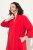 Ulla Popken 823290 Robe trapèze à poches Rouge - Robes midi - Robes mi-longues pour femmes rondes