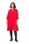 Ulla Popken 823290 Robe trapèze à poches Rouge - Robes midi - Robes mi-longues pour femmes rondes