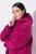 Ulla Popken 823371 Veste teddy à capuche et poches matelassées Fuchsia - Vêtements en laine polaire - 