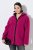 Ulla Popken 823371 Veste teddy à capuche et poches matelassées Fuchsia - Vêtements en laine polaire - 