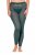 Ulla Popken 823383 Legging collant à pois Vert olive - Collants & chaussettes - 