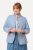 Ulla Popken 823538 Blazer en lin mélangé à col montant Bleu clair - Blazers - Vestes blazer pour femme, grandes tailles