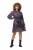 Ulla Popken 824976 Robe imprimée Bleu marine - Robes midi - Robes mi-longues pour femmes rondes