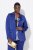 Ulla Popken 826161 Blazer texturé à poches à rabat Bleu marine - Blazers - Vestes blazer pour femme, grandes tailles