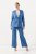 Ulla Popken 826163 Pantalon de tailleur large Bleu denim - Pantalons en tissu - Pantalons larges femme grande taille