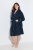 Ulla Popken 826794 Peignoir en éponge Bleu marine - Robes de chambre & peignoirs - 