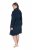 Ulla Popken 826794 Peignoir en éponge Bleu marine - Robes de chambre & peignoirs - 