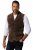 JP1880 827437 Gilet en daim à revers Marron foncé - Costumes - Costumes grandes tailles 
