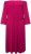 Ulla Popken 827740 Robe en jersey à manches 3/4 Rose - Robes midi - Robes mi-longues pour femmes rondes