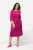 Ulla Popken 827740 Robe en jersey à manches 3/4 Rose - Robes midi - Robes mi-longues pour femmes rondes