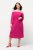 Ulla Popken 827740 Robe en jersey à manches 3/4 Rose - Robes midi - Robes mi-longues pour femmes rondes